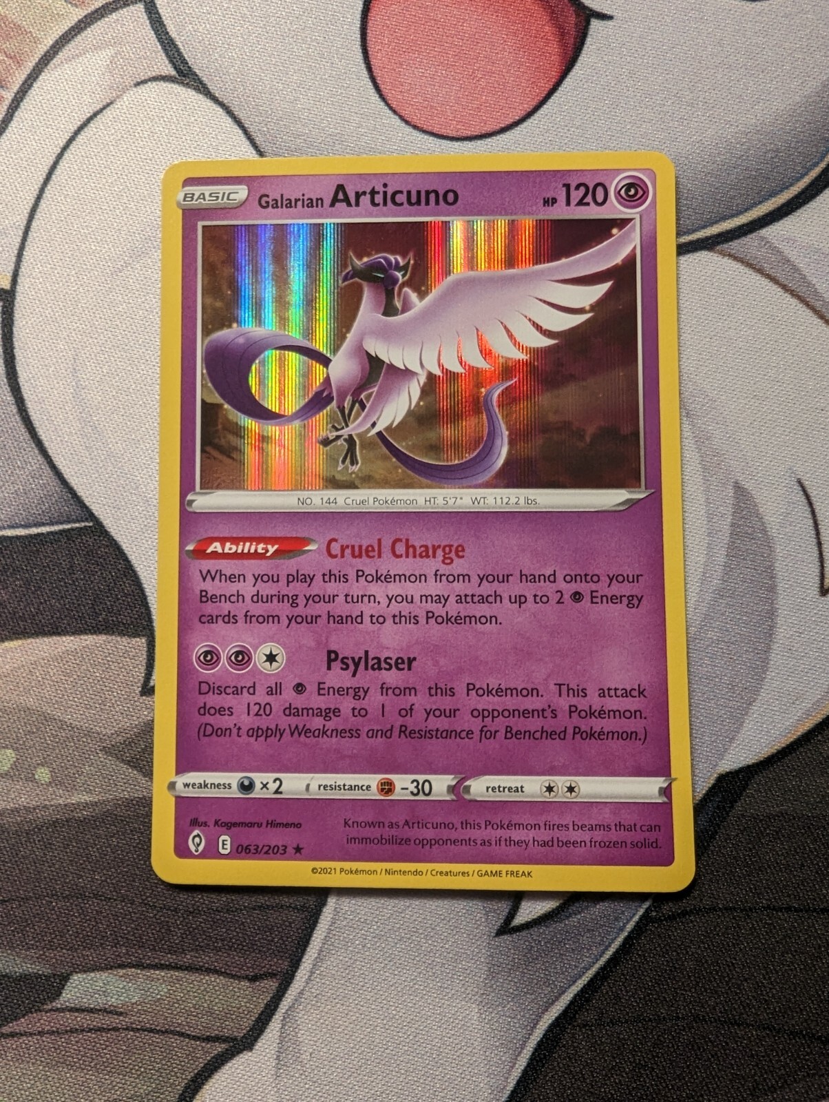 Galarian Articuno Holo 63/203 - Evolving Skies - Pokemon