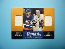 2000/01 UPPER DECK DYNASTY A PIECE OF HISTORY GC BUTCH GORING B. CARROLL JERSEY
