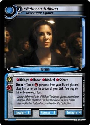 Rebecca Sullivan, Resistance Fighter - Energize - Star Trek CCG 2E