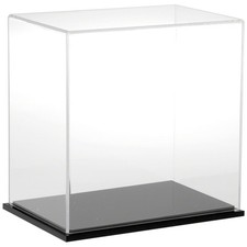 Plymor Clear Acrylic Display Case with Black Base, 9" W x 6" D x 9" H