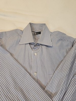 Giorgio's Of Palm Beach Men's Striped Long Sleeve Dress Shirt Size 16.5 42