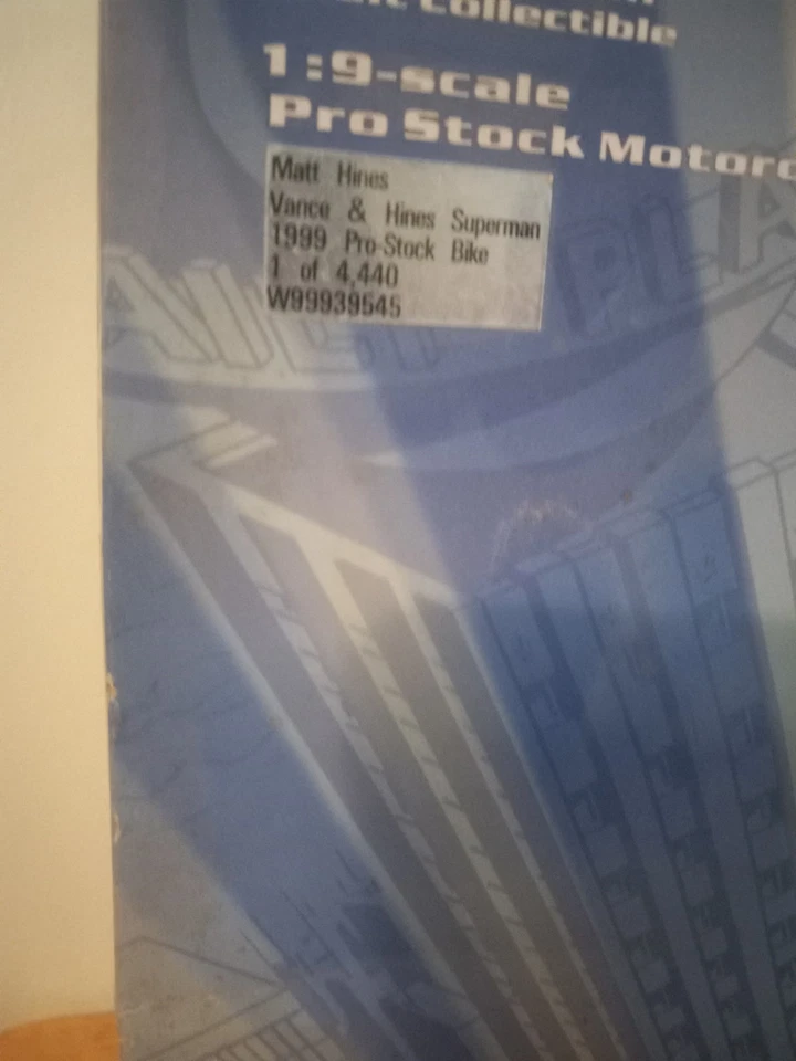 Matt Hines 1999 Action Vance &Hines Superman Pro Stock Bike - Image 2 of 4