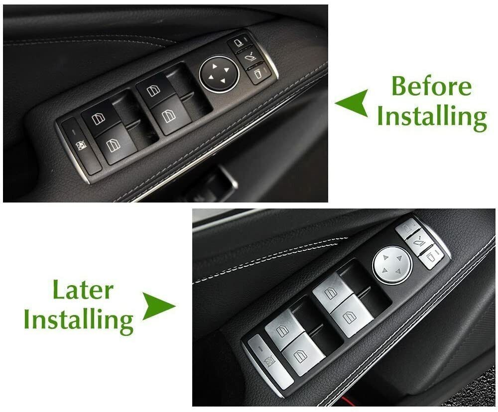 For Mercedes-Benz A B C C-class GLK CLA GLA Car Window Glass Lift Button Sticker