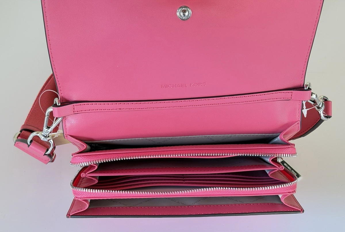 Michael Kors Jet Set Item LG Zip Around Wallet Crossbody Bag MK