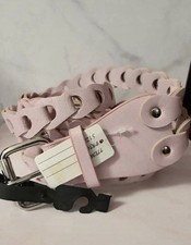 Ceinture femme tressée rose pâle – Style bohème chic – 105 cm Neuve