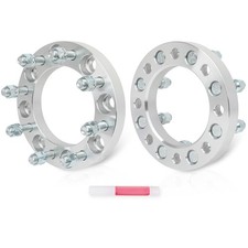 8 Lug Wheel Spacers 8x6.5 1 in Fit for Ram 2500 3500 Dodge Ford 2Pcs Silver
