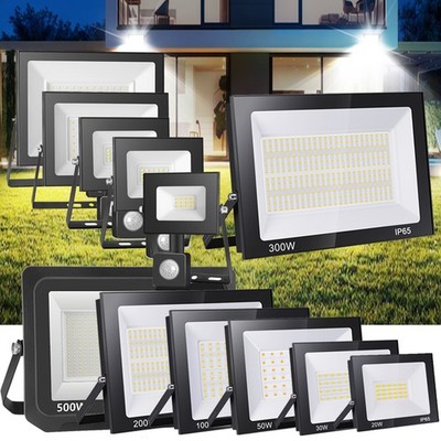LED Strahler Außen Fluter 10W-500W mit Bewegungsmelder 230V Scheinwerfer IP65