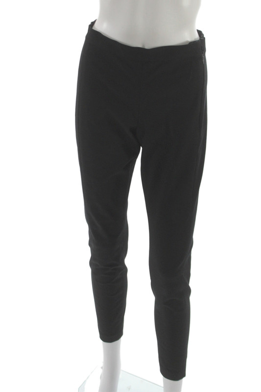 Banana Republic Women Ankle Pants Black Cotton Zip Inseam 27 Size 2