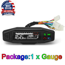 AD Universal Motorcycle Speedometer Digital Speed Meter LED Tachometer Dashboard