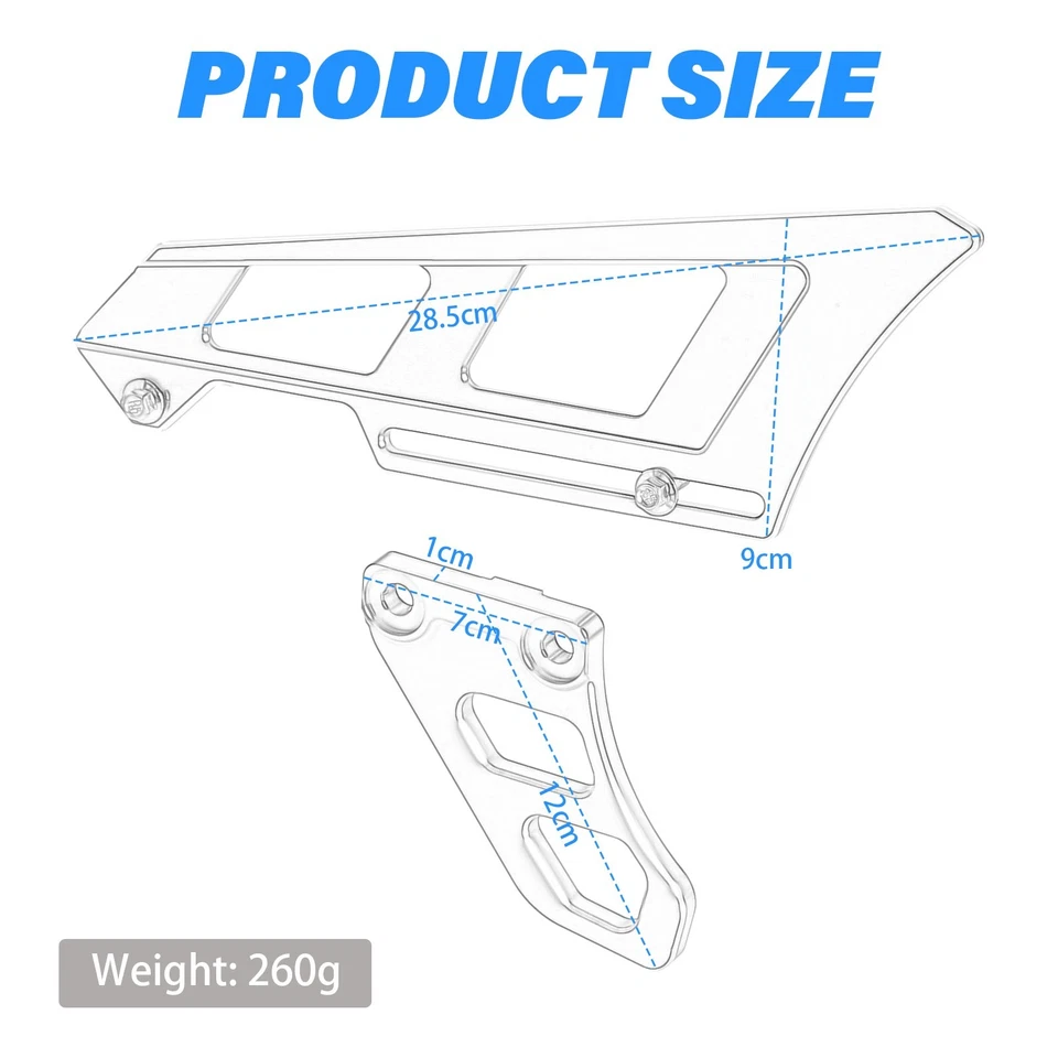 Cubierta guía protectora de cadena 3D azul para Yamaha TW 200 Serow XT250 2008-2025 TW200 Foto 3 de 4