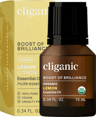 USDA Organic Lemon Essential Oil, 100% Pure & Natural | Undiluted, for Aromather