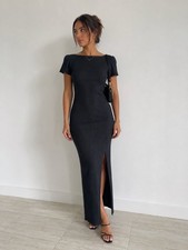 Gucci Black Ribbed Knit Midi Dress – Pre-Owned – Purchased from The RealReal