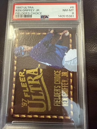 PSA 8 NM-MT 1997 Ultra Fielder's Choice Ken Griffey Jr. #6 Mariners