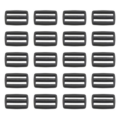 25/32'' Tri-Glide Sliding Buckles, 50pcs Strap Fastening, Black