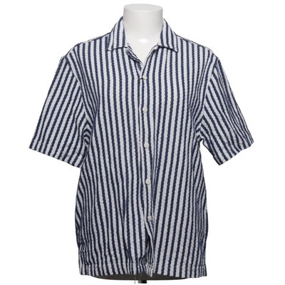Zara, Kurzarmhemd, Größe: L, Blau/Weiß, Baumwolle/Polyester, Streifen #UDm