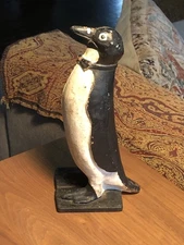 1920s Cast Iron Penguin Doorstop