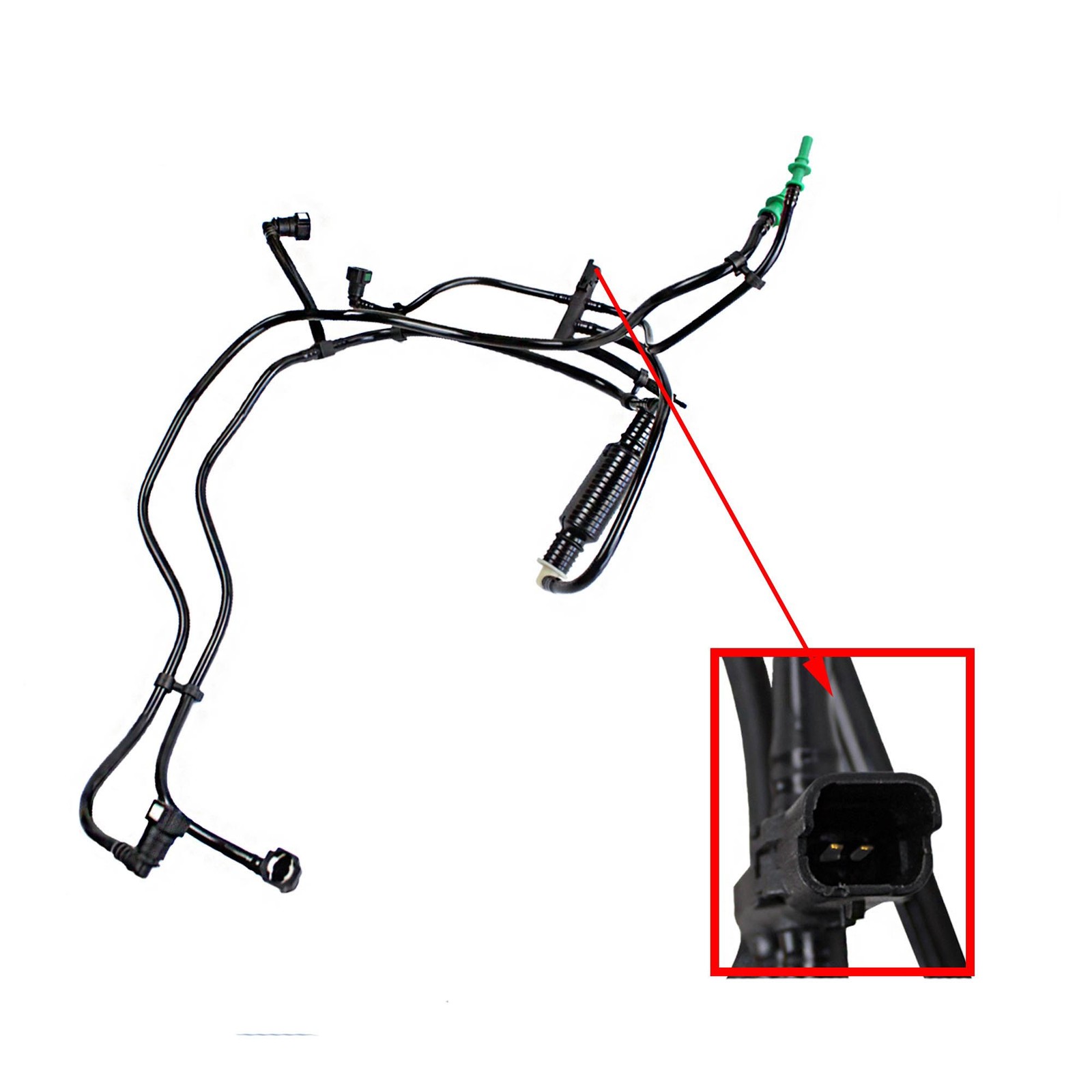 Tuyau alimentation carburant 1574T5 pour C2 C3 C4 206 207 en élastomère noir