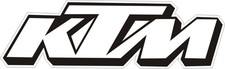 Adesivi Serbatoio KTM Logo  bianco tipo 2 cm 17 x 5  anni 70 2 pezzi