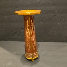 Robert M Weiss Peru  Geometrical Multi Color Candelstick 10 ” tall (4)