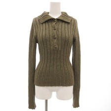 BLACK by Moussy Rib Knit Sweater Long Sleeve Pullover Brown/GV for Ladies