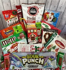 HOLIDAY CHRISTMAS CANDY GIFT BOX, HOLIDAY SNACK BASKET, GIFT FOR FAMILY, KIDS
