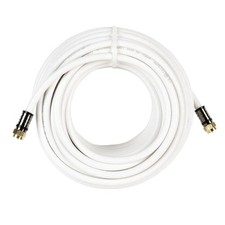COMMERCIAL ELECTRIC 50 FT 18-GAUGE RG-6 COAXIAL CABLE, WHITE DISTRESSED PKG