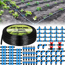 1000 ft 5/8 Inch Drip Tape Irrigation Tubing Kit 8 Mil 6" Spacing Hose Garden La