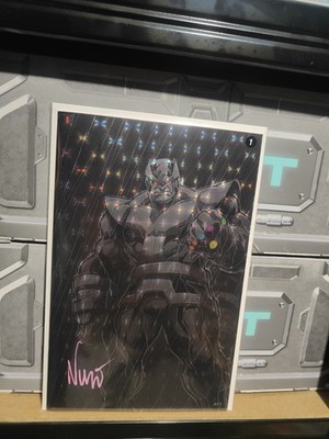 Signed Eddie Nunez Shadow Rain Thanos AP3/3 Limited Edition Sketchbook W/ COA