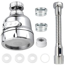 Faucet Sprayer Extender Bendable Kitchen Sink Tap Head Aerator Attachment UK