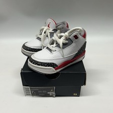 Nike Air Jordan 3 Retro Fire Red White Toddler DM0968-160 Shoes Sneakers Size 7C