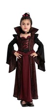 Girls Gothic Vampire Queen Halloween Costume Dress Up Small
