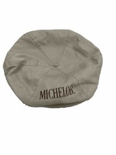 Vintage Michelob Cabbie Newsboy Snapback Tan Hat Cap USA Made