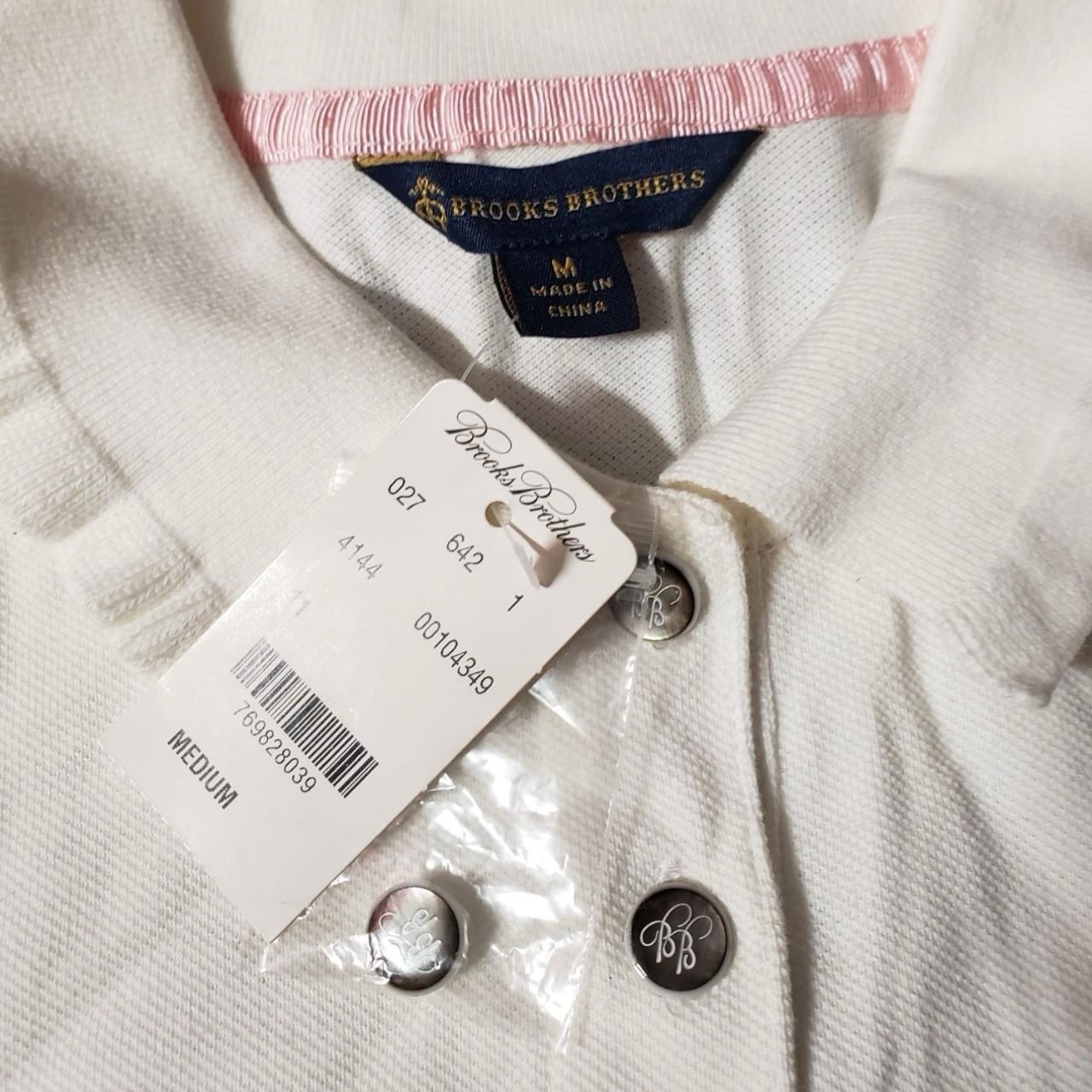 **RARE** NEW BROOKS BROTHERS LUXURY LONG SLEEVE POLO PERFORMANCE LOGO SHIRT SZ M image 5