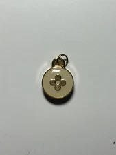 LOUIS VUITTON LV ZIPPER PULL CHARM Gold Double Sided 15mm