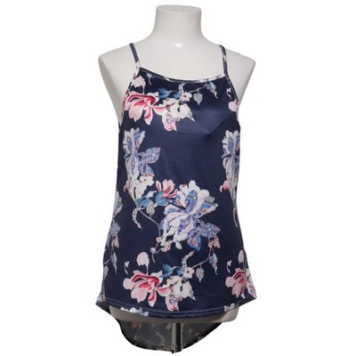 Yoins, Tank­top, Größe: M, Blau/Mehrfarbig, Baumwolle/Polyester, Blumen #SuI
