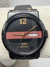 Casio MQ-66 New Battery Mens Watch 34MM 7.75" Leather Band Vintage Rare
