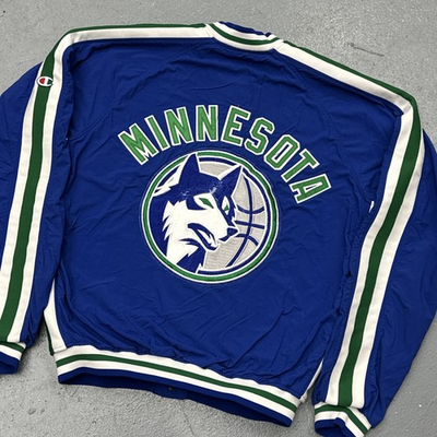#ad Vintage Champion Minnesota Timberwolves Jacket Size 46 #23 Brian Davis Shooting $499.99