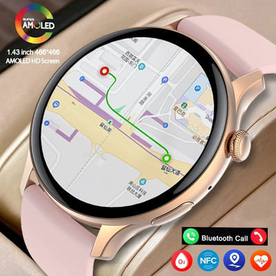 AMOLED Smart Watch for Women   Always-On Display, Bluetooth Calling & Health Tra