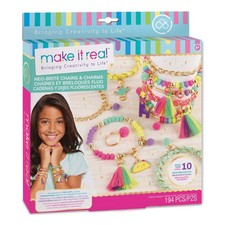 Make It Real Bracelet Making Kit with Neon Bracelet Beads - Girls Fr (US IMPORT)