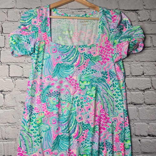 Lilly Pulitzer Neu mit Etikett Haydn T-Shirt-Kleid Bananenschlitz 118 $ Größe L - Bild 1 von 15