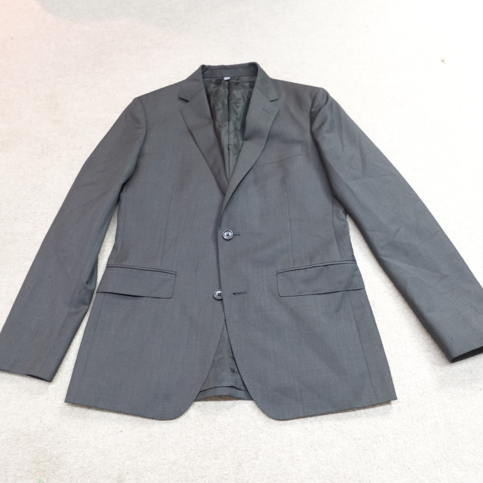 Bonobos Blazer 38R Gray Solid 2 Button Slim Doubl… - image 1