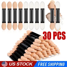 30Pcs Disposable Eyeshadow Brush, Double Ended Sponge Eye Shadow Applicator