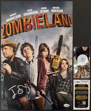 JESSE EISENBERG SIGNED ‘ZOMBIELAND’ 12X18 MOVIE POSTER EXACT PROOF JSA COA