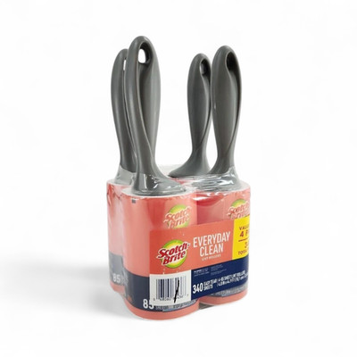 Scotch-Brite Everyday Clean Lint Rollers, 85-Sheet 4-Pack
