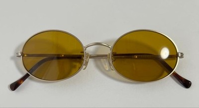 Seltene GUCCI Sonnenbrille GG 2633J 50 19-140 Matt Gold Gelbe Gläser Y2K Retr...