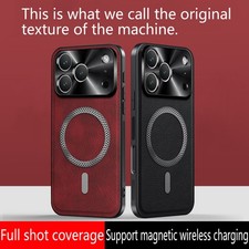 For iPhone 17e 17 Pro Max Air 16 15 14 13 12 11 Leather Magnetic Mag Safe Case