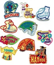 Lot of 10 Girl Cub Assorted Collection of Fun Patches Badge SCOUT Holiday Camp