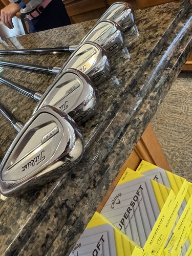 Set De Fers Titleist T150 2023 7-PW AW Acier Rigide Pour Gaucher +1/2" - Occasion état 8/10