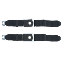 1968-70 Ford Deluxe Black Seat Belts Pair Lhrh Mustang Torino Falcon Ranchero 1968-70 Ford Deluxe Black Seat Belts Pair Lhrh Mustang Torino Falcon Ranchero
