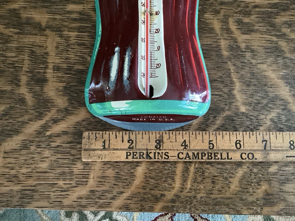 VINTAGE ORIGINAL 1960's COCA COLA BOTTLE THERMOMETER SIGN BY DONASCO MINT - Image 2 of 4